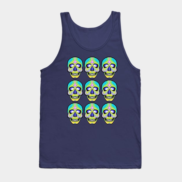 Sugar skull Tank Top by Tlou_arts